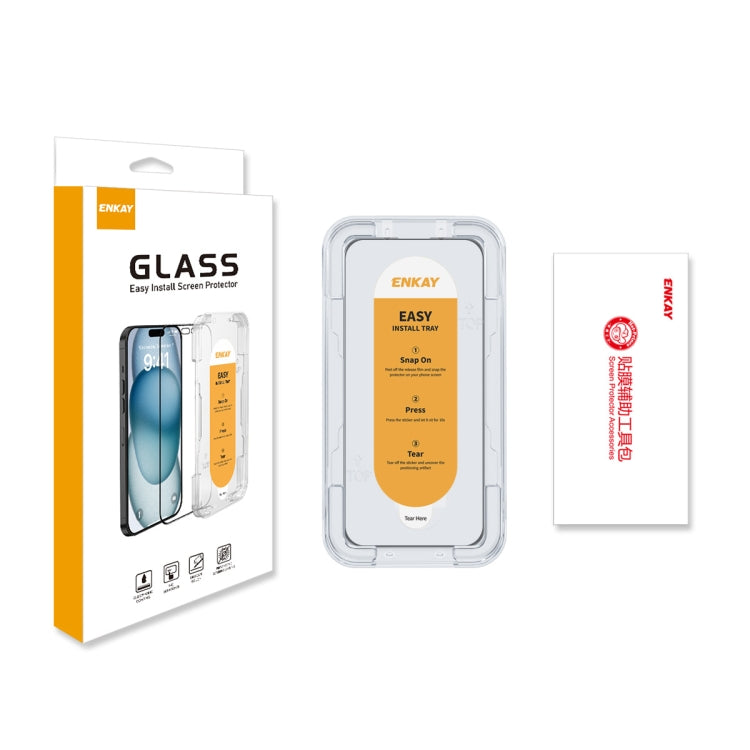 For iPhone 16 Pro Max ENKAY Easy Install High Alumina Silicon Full Glass Film - iPhone 16 Pro Max Tempered Glass by ENKAY | Online Shopping South Africa | PMC Jewellery | Buy Now Pay Later Mobicred