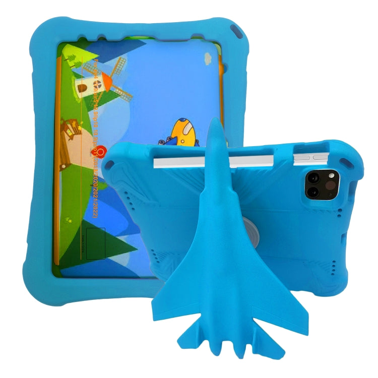 For iPad Pro 11 2024 360 Rotation Aircraft Holder EVA Shockproof Tablet Case(Blue) - iPad Pro 11 2024 Cases by PMC TechLife | Online Shopping South Africa | PMC TechLife | Buy Now Pay Later Mobicred