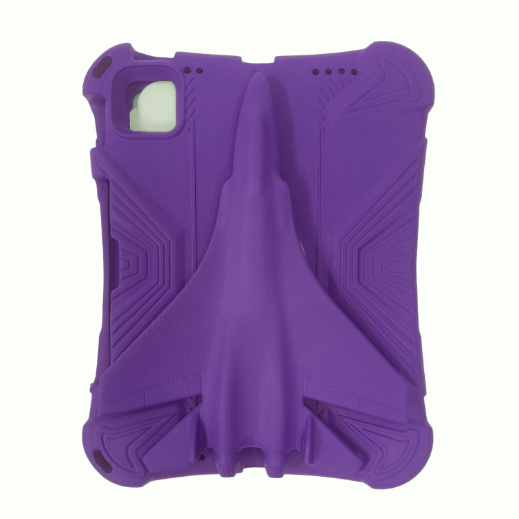 For iPad Pro 11 2024 360 Rotation Aircraft Holder EVA Shockproof Tablet Case(Purple) - iPad Pro 11 2024 Cases by PMC Jewellery | Online Shopping South Africa | PMC Jewellery | Buy Now Pay Later Mobicred
