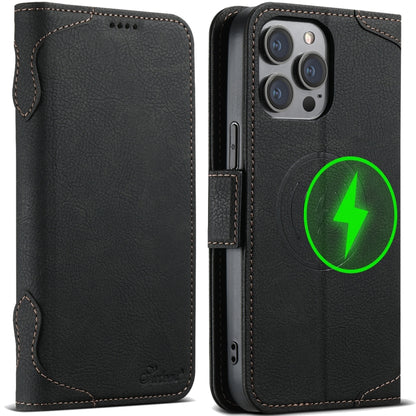 For iPhone 13 Pro SUTENI J07 Multifunctional Horizontal Flip Magsafe Leather Phone Case(Black) - iPhone 13 Pro Cases by Suteni | Online Shopping South Africa | PMC Jewellery | Buy Now Pay Later Mobicred