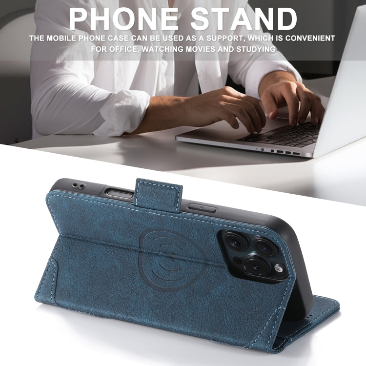 For iPhone 16 Plus SUTENI J07 Multifunctional Horizontal Flip Magsafe Leather Phone Case(Blue) - iPhone 16 Plus Cases by Suteni | Online Shopping South Africa | PMC Jewellery | Buy Now Pay Later Mobicred