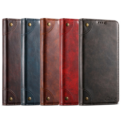 For Samsug Galaxy S24 Ultra 5G Suteni Baroque Calf Texture Buckle Wallet Leather Phone Case(Red) - Galaxy S24 Ultra 5G Cases by Suteni | Online Shopping South Africa | PMC Jewellery | Buy Now Pay Later Mobicred