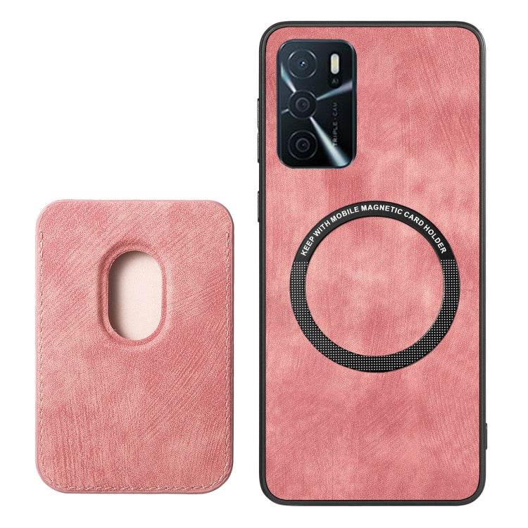 For OPPO K11 5G Retro Leather Card Bag Magnetic Phone Case(Pink) - OPPO Cases by PMC Jewellery | Online Shopping South Africa | PMC Jewellery | Buy Now Pay Later Mobicred