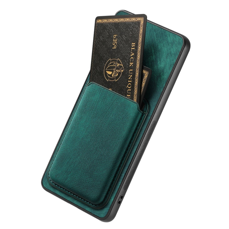 For OPPO Reno8 Pro 5G Retro Leather Card Bag Magnetic Phone Case(Green) - OPPO Cases by PMC Jewellery | Online Shopping South Africa | PMC Jewellery | Buy Now Pay Later Mobicred