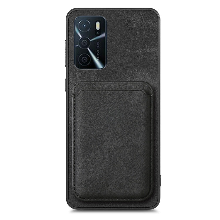 For OPPO A52 / A72/ A92 Retro Leather Card Bag Magnetic Phone Case(Black) - free shipping - PMC TechLife - Order now!