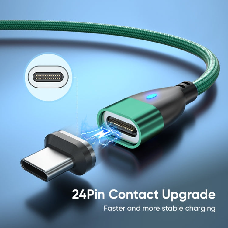 ENKAY 3 in 1 PD100W Type-C to Type-C / 8 Pin / Micro USB Magnetic Fast Charging Cable, Cable Length:1.8m(Green) - Charging Cable & Head by ENKAY | Online Shopping South Africa | PMC Jewellery | Buy Now Pay Later Mobicred