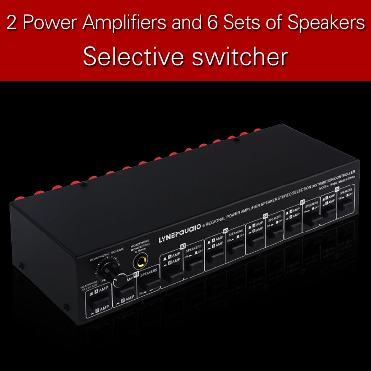 B06 82 In 6 Out Power Amplifier Speaker Selector 6 Region Stereo Speaker Switcher -  by PMC Jewellery | Online Shopping South Africa | PMC Jewellery | Buy Now Pay Later Mobicred