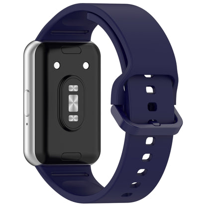 For Samsung Galaxy Fit 3 Solid Color Colorful Buckle Silicone Watch Band(Dark Blue) - Watch Bands by PMC Jewellery | Online Shopping South Africa | PMC Jewellery