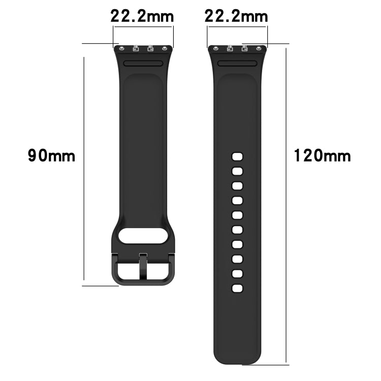 For Samsung Galaxy Fit 3 Solid Color Colorful Buckle Silicone Watch Band(White) - Watch Bands by PMC Jewellery | Online Shopping South Africa | PMC Jewellery