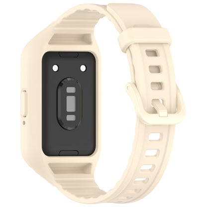 For Samsung Galaxy Fit 3 Integrated TPU Watch Band(Beige) - Watch Bands by PMC Jewellery | Online Shopping South Africa | PMC Jewellery