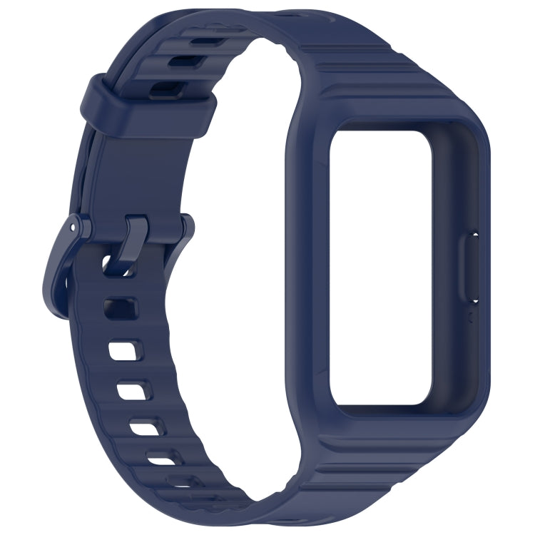 For Samsung Galaxy Fit 3 Integrated TPU Watch Band(Dark Blue) - Watch Bands by PMC Jewellery | Online Shopping South Africa | PMC Jewellery