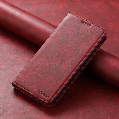 For Samsung Galaxy S24+ 5G Suteni J02 Oil Wax Wallet Leather Phone Case(Red) - Galaxy S24+ 5G Cases by Suteni | Online Shopping South Africa | PMC Jewellery | Buy Now Pay Later Mobicred