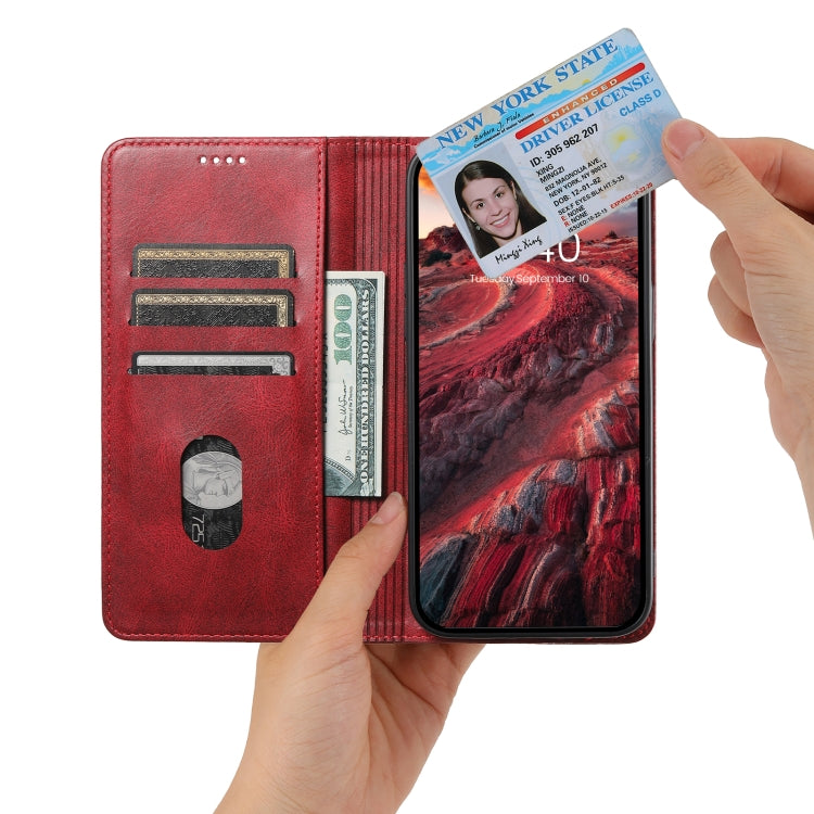 For Samsung Galaxy S24+ 5G Suteni J02 Oil Wax Wallet Leather Phone Case(Red) - Galaxy S24+ 5G Cases by Suteni | Online Shopping South Africa | PMC Jewellery | Buy Now Pay Later Mobicred