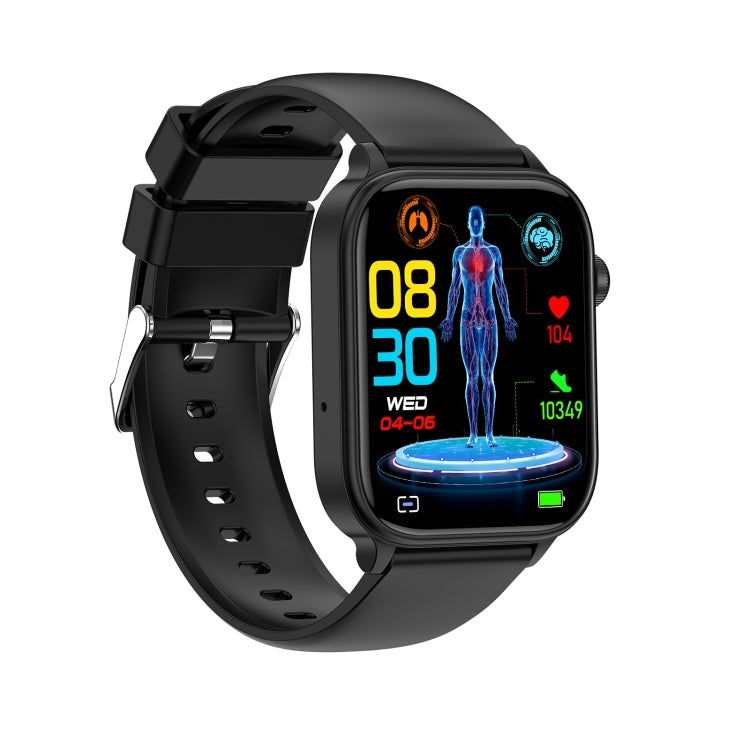 ET570 1.96 inch Color Screen Smart Watch Silicone Strap, Support Bluetooth Call / ECG(Black) - Smart Watches by PMC TechLife | Online Shopping South Africa | PMC TechLife