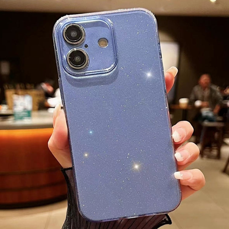 For iPhone 16 Jelly Glitter Solid Color TPU Phone Case(Blue) - iPhone 16 Cases by PMC TechLife | Online Shopping South Africa | PMC TechLife | Buy Now Pay Later Mobicred