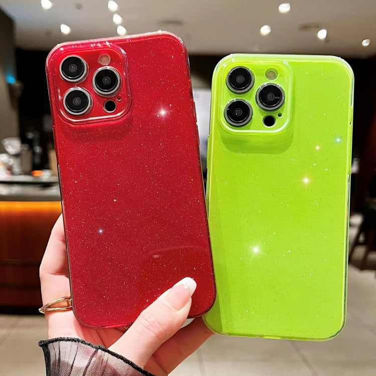 For iPhone 16 Pro Jelly Glitter Solid Color TPU Phone Case(Rose Red) - iPhone 16 Pro Cases by PMC TechLife | Online Shopping South Africa | PMC TechLife | Buy Now Pay Later Mobicred