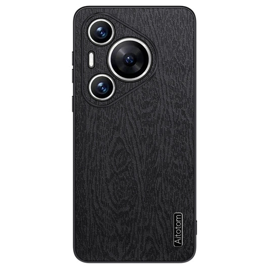 For Huawei Pura 70 Pro Tree Bark Leather Shockproof Phone Case(Black) - Huawei Cases by PMC Jewellery | Online Shopping South Africa | PMC Jewellery | Buy Now Pay Later Mobicred