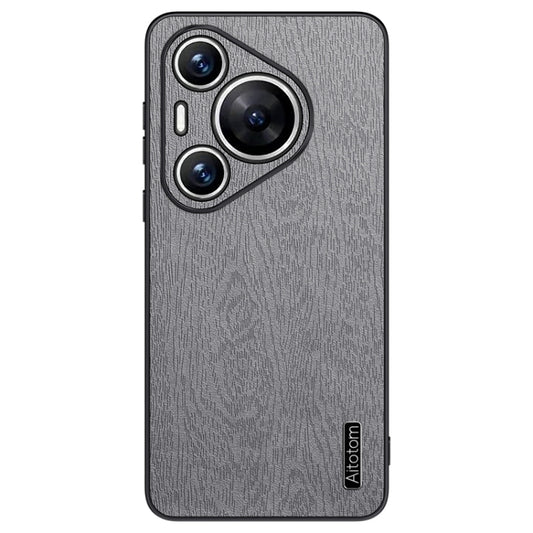 For Huawei Pura 70 Pro Tree Bark Leather Shockproof Phone Case(Grey) - Huawei Cases by PMC Jewellery | Online Shopping South Africa | PMC Jewellery | Buy Now Pay Later Mobicred