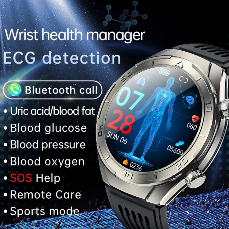 FD02 1.46 inch Color Screen Smart Watch, Support CES Sleep Aid / ECG Detection(Grey) - Smart Watches by PMC Jewellery | Online Shopping South Africa | PMC Jewellery