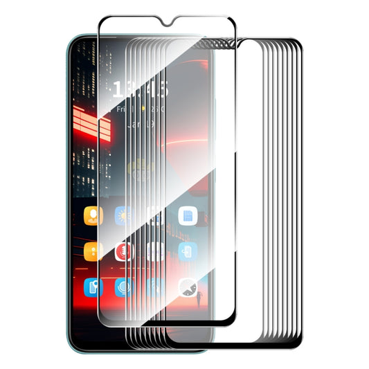 For Tecno Spark 9 10pcs ENKAY Full Glue High Aluminum-silicon Tempered Glass Film - Tecno Tempered Glass by ENKAY | Online Shopping South Africa | PMC Jewellery | Buy Now Pay Later Mobicred