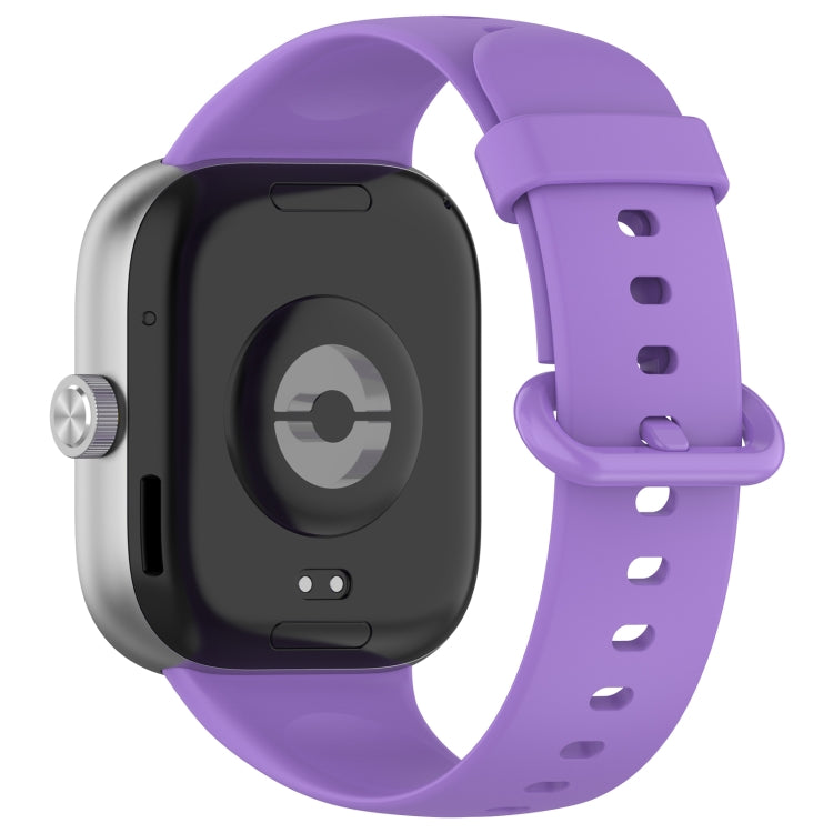 For Redmi Watch 4 Solid Color Colorful Buckle Silicone Watch Band(Purple) - Watch Bands by PMC Jewellery | Online Shopping South Africa | PMC Jewellery