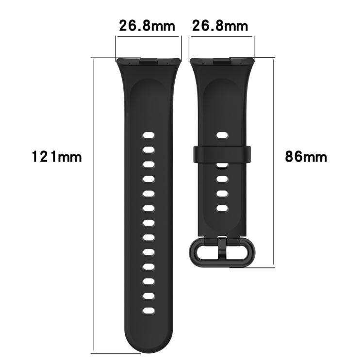 For Redmi Watch 4 Solid Color Colorful Buckle Silicone Watch Band(White) - Watch Bands by PMC Jewellery | Online Shopping South Africa | PMC Jewellery