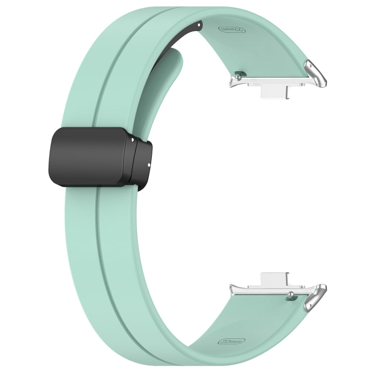 For Redmi Watch 4 Groove Folding Magnetic Buckle Silicone Watch Band(Teal) - Watch Bands by PMC Jewellery | Online Shopping South Africa | PMC Jewellery