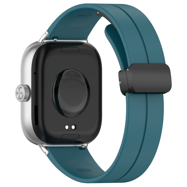 For Xiaomi  Mi Band 8 Pro Groove Folding Magnetic Buckle Silicone Watch Band(Cyan) - Watch Bands by PMC Jewellery | Online Shopping South Africa | PMC Jewellery