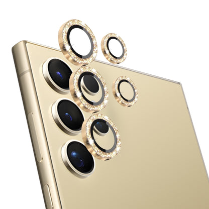 For Samsung Galaxy S24 Ultra 5G NORTHJO Camera Lens Bling Glitter Metal Ring Tempered Glass Film(Gold) - Galaxy S24 Ultra 5G Tempered Glass by NORTHJO | Online Shopping South Africa | PMC Jewellery | Buy Now Pay Later Mobicred