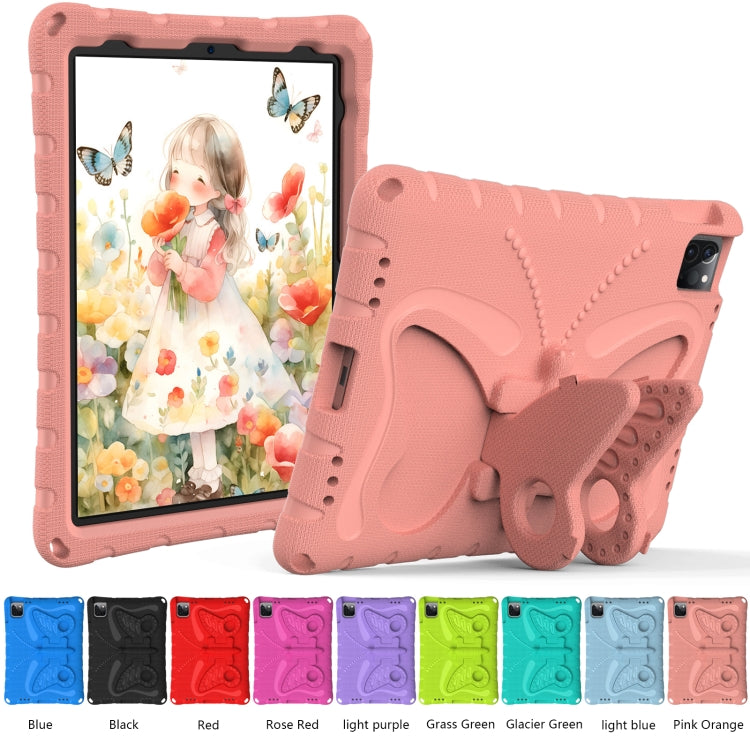 For iPad Air 11 2024 Butterfly Bracket EVA Shockproof Tablet Case(Pink Orange) - iPad Air 11 2024 Cases by PMC Jewellery | Online Shopping South Africa | PMC Jewellery | Buy Now Pay Later Mobicred