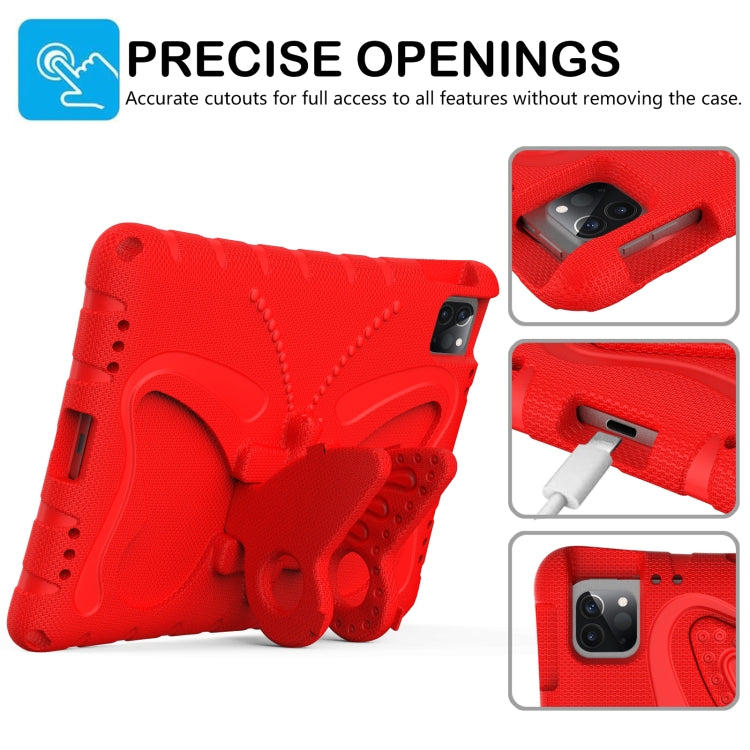 For iPad Air 11 2024 Butterfly Bracket EVA Shockproof Tablet Case(Red) - iPad Air 11 2024 Cases by PMC TechLife | Online Shopping South Africa | PMC TechLife | Buy Now Pay Later Mobicred
