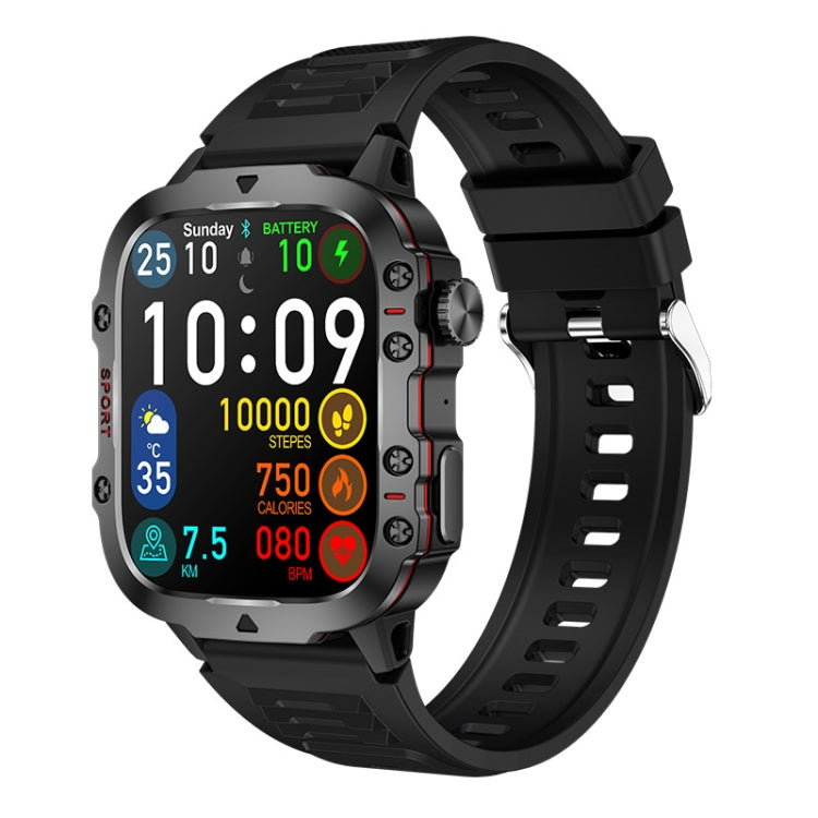 QX11 1.96 inch Color Screen Smart Watch Silicone Strap Support Bluetooth Call(Black) - Smart Watches by PMC Jewellery | Online Shopping South Africa | PMC Jewellery