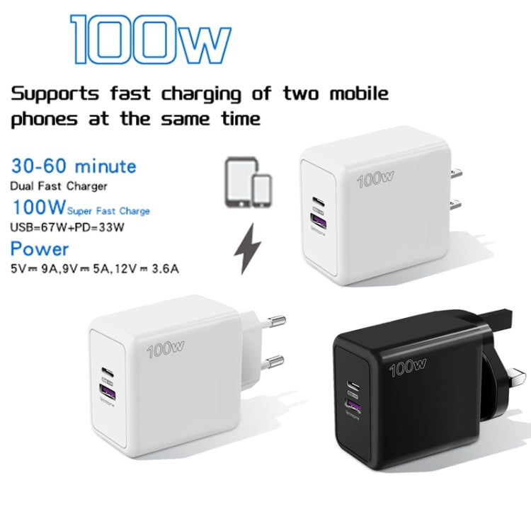 USB 67W / PD 33W Super fast Charging Full Protocol Mobile Phone Charger���US Plug(White) - USB Charger by PMC TechLife | Online Shopping South Africa | PMC TechLife | Buy Now Pay Later Mobicred