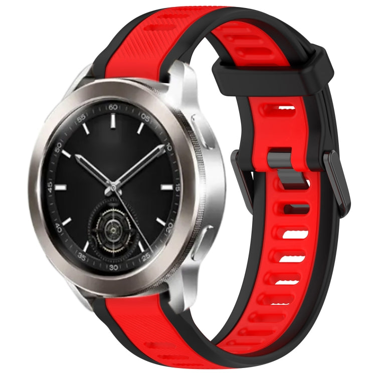 For Xiaomi Watch S3 22mm Two Color Textured Silicone Watch Band(Red+Black) - Watch Bands by PMC Jewellery | Online Shopping South Africa | PMC Jewellery