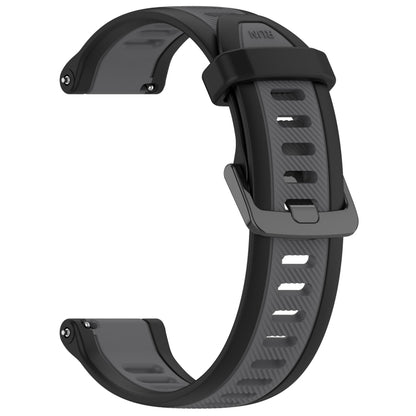 For Xiaomi Watch S2 22mm Two Color Textured Silicone Watch Band(Grey+Black) - Watch Bands by PMC Jewellery | Online Shopping South Africa | PMC Jewellery