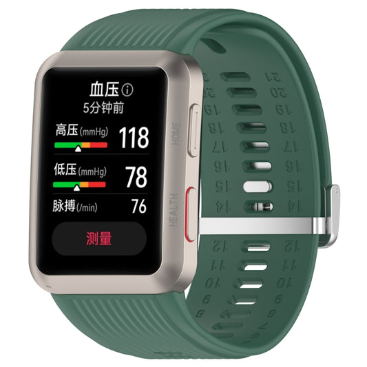 For Huawei Watch D Blood Pressure Watch Silicone Watch Band(Dark Green) - Watch Bands by PMC Jewellery | Online Shopping South Africa | PMC Jewellery