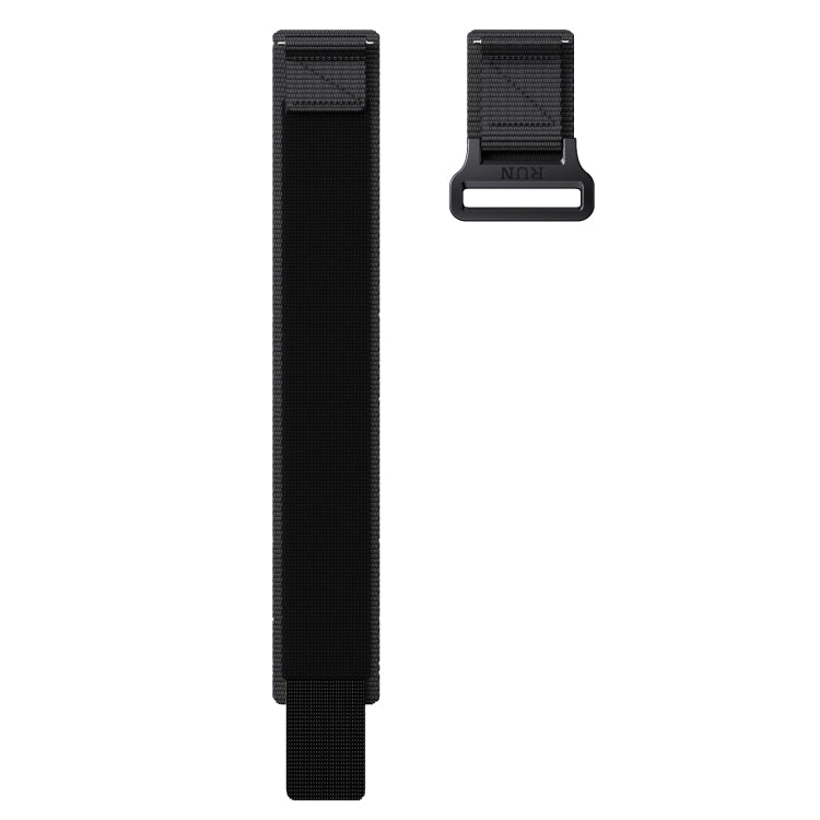 20mm Two Color Nylon Canvas Hook And Loop Fastener Watch Band(Black+Red) - 20mm Bands by PMC TechLife | Online Shopping South Africa | PMC TechLife