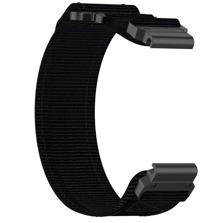 For Garmin MARQ Golfer 22mm Nylon Hook And Loop Fastener Watch Band(Black) - Watch Bands by PMC Jewellery | Online Shopping South Africa | PMC Jewellery
