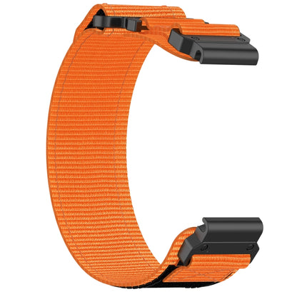 For Garmin Quatix 7 22mm Nylon Hook And Loop Fastener Watch Band(Orange) - Watch Bands by PMC Jewellery | Online Shopping South Africa | PMC Jewellery