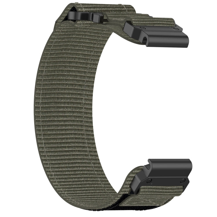 For Garmin Quatix 7 22mm Nylon Hook And Loop Fastener Watch Band(Grey) - Watch Bands by PMC TechLife | Online Shopping South Africa | PMC TechLife