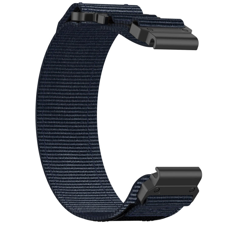 For Garmin Quatix 7 22mm Nylon Hook And Loop Fastener Watch Band(Blue) - Watch Bands by PMC Jewellery | Online Shopping South Africa | PMC Jewellery