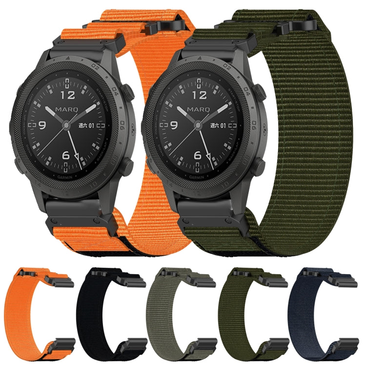 For Garmin Forerunner 935 22mm Nylon Hook And Loop Fastener Watch Band(Army Green) - Watch Bands by PMC TechLife | Online Shopping South Africa | PMC TechLife
