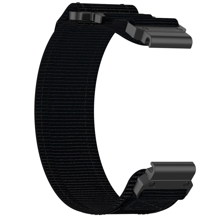 For Garmin Enduro 26mm Nylon Hook And Loop Fastener Watch Band(Black) - Watch Bands by PMC Jewellery | Online Shopping South Africa | PMC Jewellery