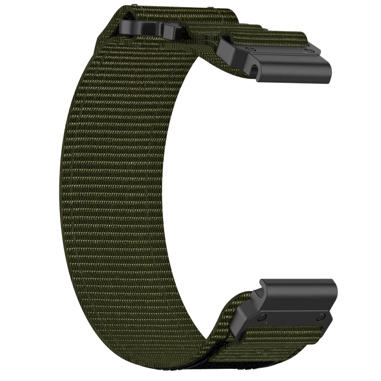 For Garmin Fenix 6S Pro 20mm Nylon Hook And Loop Fastener Watch Band(Army Green) - Watch Bands by PMC Jewellery | Online Shopping South Africa | PMC Jewellery