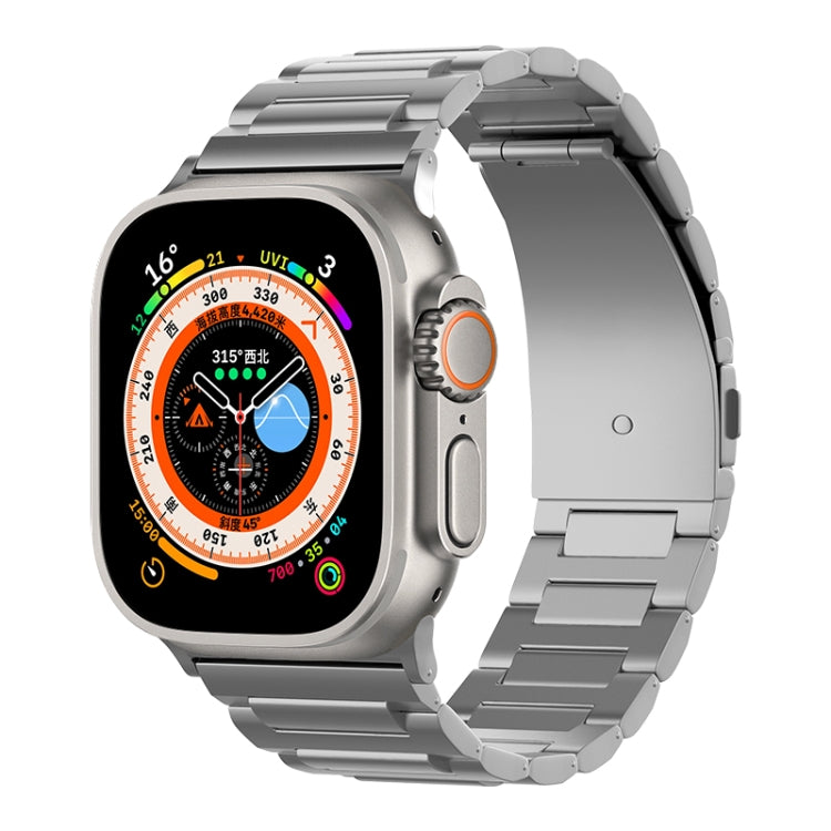 For Apple Watch SE 2022 44mm I-Shaped Titanium Watch Band(Grey) - Watch Bands by PMC TechLife | Online Shopping South Africa | PMC TechLife