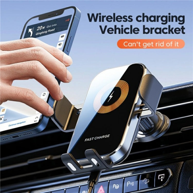 X12 Car Air Vent Touch Sensing Wireless Phone Charger Holder(Silver) - Wireless Charging Pads by PMC Jewellery | Online Shopping South Africa | PMC Jewellery | Buy Now Pay Later Mobicred