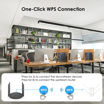 Wavlink WN583AX3 AX3000 Dual Band WiFi Repeater/AP/Router/Mesh Mode WiFi Extender, Plug:UK Plug - Wireless Routers by WAVLINK | Online Shopping South Africa | PMC Jewellery | Buy Now Pay Later Mobicred