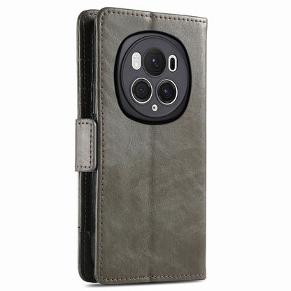 For Honor Magic6 Pro CaseNeo Splicing Dual Magnetic Buckle Leather Phone Case(Gray) - Honor Cases by PMC Jewellery | Online Shopping South Africa | PMC Jewellery | Buy Now Pay Later Mobicred