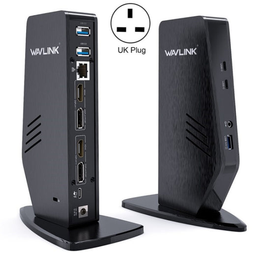 WAVLINK UG69PD5 USB-C HD 60Hz Monitor Adapter Dual 4K Display Docking Station, Plug:UK Plug - USB HUB by WAVLINK | Online Shopping South Africa | PMC Jewellery | Buy Now Pay Later Mobicred