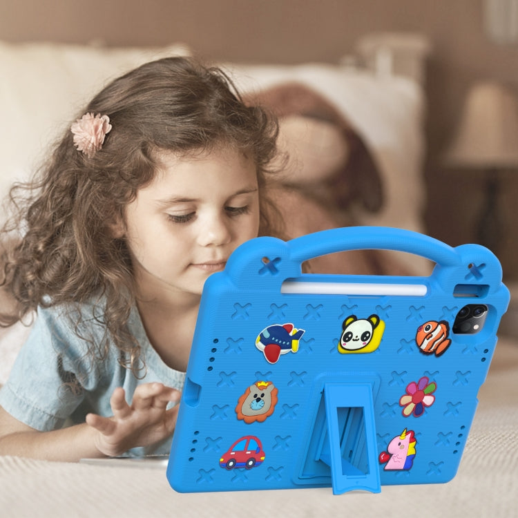 For iPad Air 11 2024 Handle Kickstand Children EVA Shockproof Tablet Case(Sky Blue) - iPad Air 11 2024 Cases by PMC Jewellery | Online Shopping South Africa | PMC Jewellery | Buy Now Pay Later Mobicred